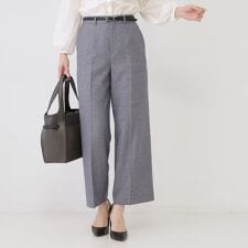 【手洗い可／日本製／裏地無し／清涼感／セットアップ可】セミワイドパンツ