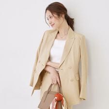 【手洗い可／日本製／裏地無し／清涼感／セットアップ可】ダブルジャケット