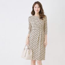 【手洗い可／日本製／ジャージ素材】ジオメトリック柄ワンピース