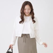 【手洗い可】クロップドシャツ