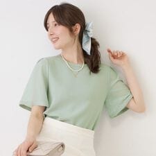 【手洗い可／日本製】シアースリーブニット