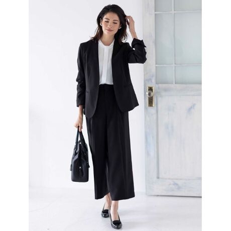 フォーマル入卒ママスーツ洗える ツイルワイドクロップドパンツ リフレクト Reflect ファッション通販 マルイウェブチャネル