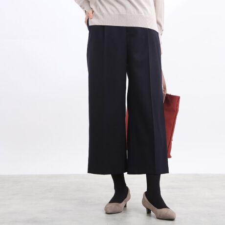 WEB限定カラーあり洗える】ワイドクロップドパンツ | リフレクト 