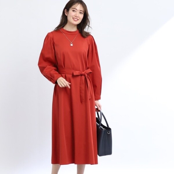 【在庫一掃】 SALE／洗える】ボリュームスリーブデニムワンピース ワンピース