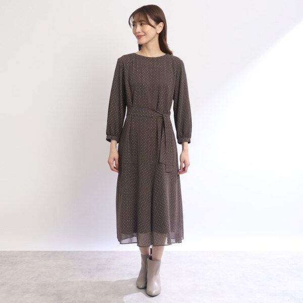 着映えワンピースWEB限定カラーあり／洗える／共布リボン付き
