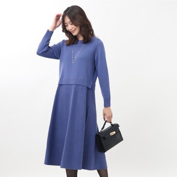 人気！洗える】ジャカードニットワンピース | リフレクト(Reflect