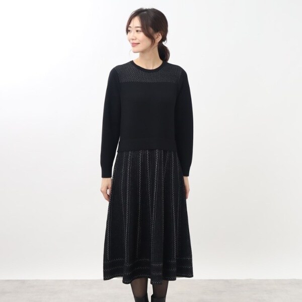 人気！洗える】ジャカードニットワンピース | リフレクト