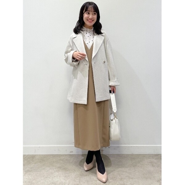 WEB限定カラーあり】ウール混メルトンライクピーコート | リフレクト