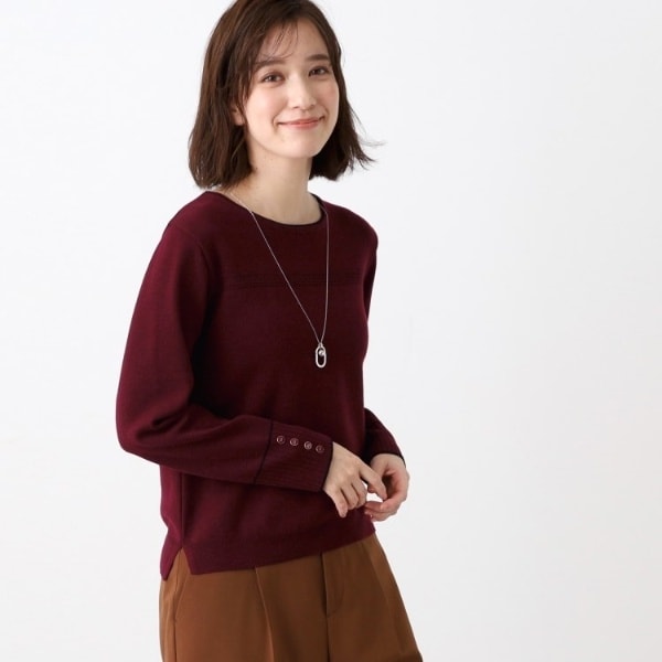 ニット セーター 「SALE／手洗い可」カフス風デザインニット レディース Reflect ニット セーター 「SALE／手洗い可」カフス風デザイン