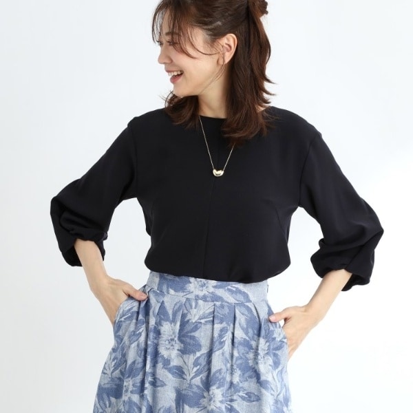 【夏SALE／UVカット／接触冷感／セットアップ可能】バックサテンブラウス セール】【夏SALE／UVカット／接触冷感／セットアップ可能