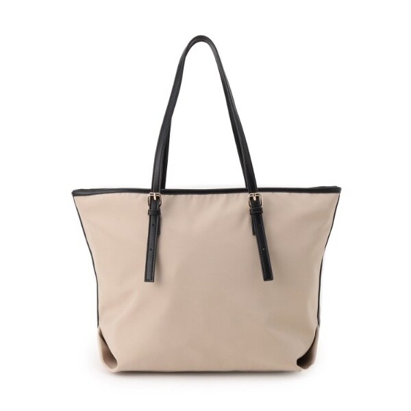 夏SALE／大容量／ファスナー付き】マチ付きポリエステルトート