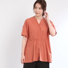 【夏SALE／E‐QUALITY／手洗い可】スキッパーブラウス