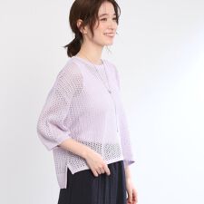 【夏SALE／E‐QUALITY／手洗い可】レーシーニット