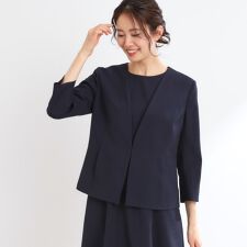 【夏SALE／接触冷感／洗える／吸水速乾／夏のオケージョンに／セットアップ可】ノーカラージャケット