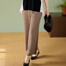 【私のパンツ／UVカット／マシンウォッシュ可】フレアシルエットパンツ