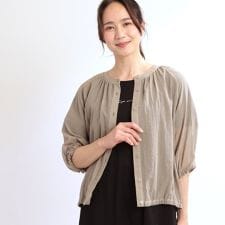【夏SALE／E‐QUALITY／手洗い可／羽織にも◎】シアーブラウス