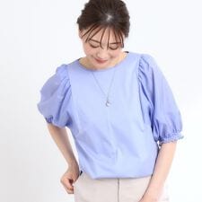 リフレクト(Reflect)の【マシンウォッシュ可】シアーパフスリーブTブラウス