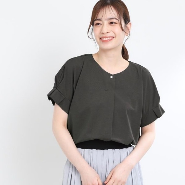 新品 リフレクト 黒ふくらみ５分袖カットソー カットソー（七分袖） 37060 ブラック （S～5L