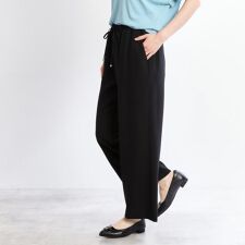 【接触冷感／マシンウォッシュ可／ウエスト総ゴム】ワイドシルエットパンツ
