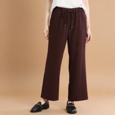 【接触冷感／マシンウォッシュ可／ウエスト総ゴム】ワイドシルエットパンツ