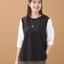 【アウターを着てもすっきり／体型カバー／腰周りが気にならない】長め丈プルオーバージャージ