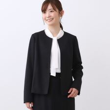 【ライトアウター／通勤におすすめ◎／セットアップ可／すっきりシルエット】キレイめジャージジャケット