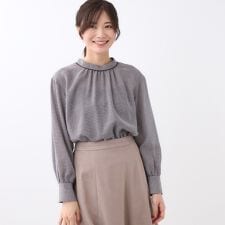 【長め丈／ドライタッチ】ガンクラブチェック柄ブラウス