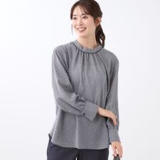 【長め丈／ドライタッチ】ガンクラブチェック柄ブラウス