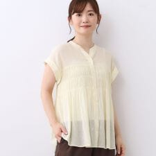 リフレクト(Reflect)の【E‐QUALITY／二の腕さりげなくカバー】シャーリングブラウス