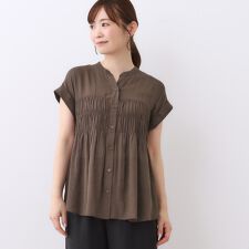 リフレクト(Reflect)の【E‐QUALITY／二の腕さりげなくカバー】シャーリングブラウス