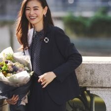 【フォーマル／入卒／通勤／セットアップ可】ノーカラージャケット