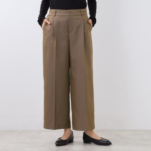 キレイめもカジュアルスタイルも◎】ストレートワイドシルエットパンツ