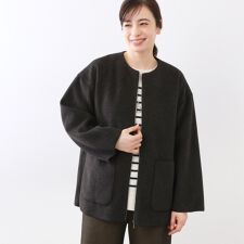 【体型カバー／ゆったり着られる◎】リラクシーパイルコート