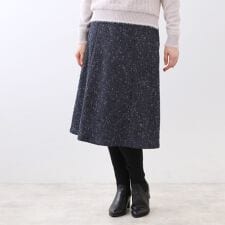 【広がりすぎない／美シルエット◎】ツイードフレアスカート