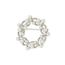 【フォーマル／入卒】パール調×サークルデザインブローチ