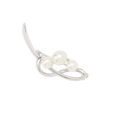 【フォーマル／入卒】パール調×リーフデザインブローチ