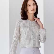 フロントフリルシフォンブラウス