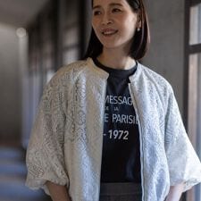 【セットアップ可】ジップアップレースショートブルゾン