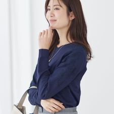 レースデザインスリーブニットプルオーバー