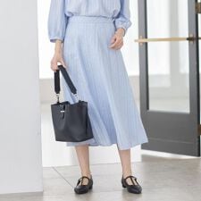 【セットアップ可】ストライプ柄ジャカードスカート