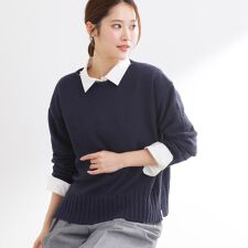【レイヤードにおすすめ◎】ロング丈リラクシーニット