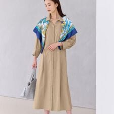 タイプライターシャツロングワンピース