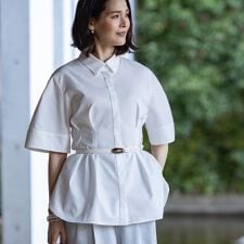 ボリュームスリーブシャツブラウス