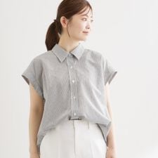フレンチスリーブシャツブラウス
