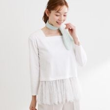 【レイヤードにおすすめ◎】レース切り替えプルオーバージャージ