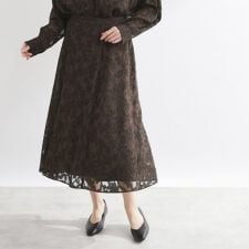 【選べる2柄／セットアップ可】フレアシルエットスカート