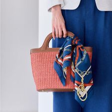 【ショルダー付き】雑材風バッグ