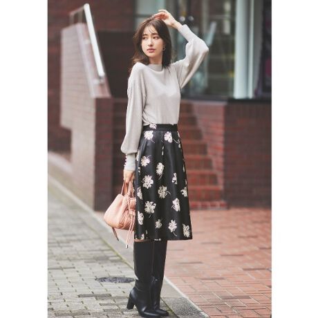 ツイルフラワーフレアスカート Web限定サイズ インデックス Index C ファッション通販 マルイウェブチャネル