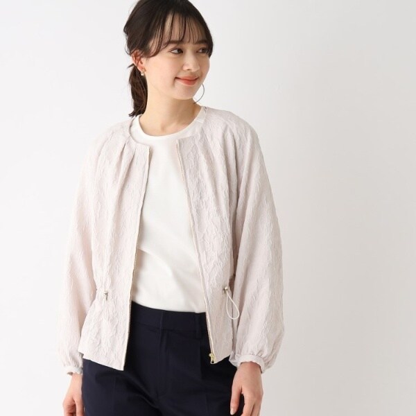 ストレッチ ペプラムブルゾン【洗濯機洗い可】 | インデックス(index