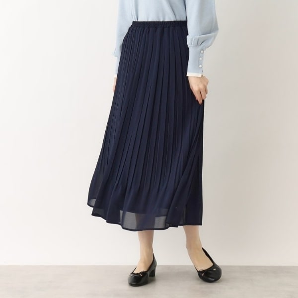 《新色追加》着丈が選べる！プリーツフレアスカート【イージーケア／防シワ／洗濯機洗い可】